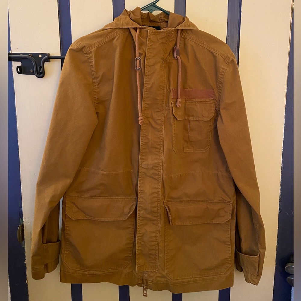 Tan Lightweight Jacket with Hood - Urban Outfitters CPO Provisions